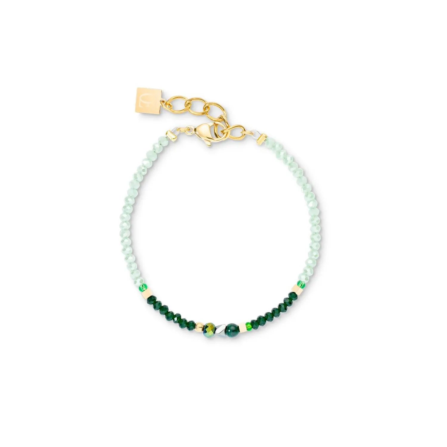 armband_amulett_glamourse_0-2.webp COEUR DE LION Armband Amulett Glamouröses Grüngold- Kristallarmbänder