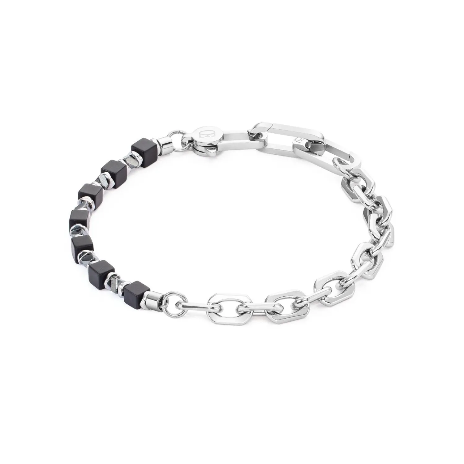 armband_cubes_fusion_glie_0.webp COEUR DE LION Armband Cubes Fusion Gliederkette Schwarz- Aber