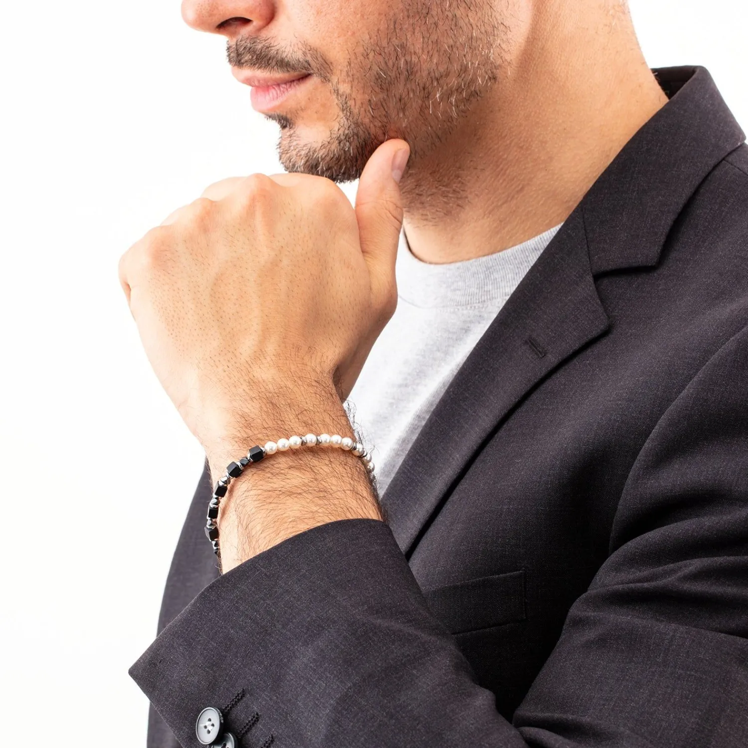 armband_precious_fusion_p_1-2.webp COEUR DE LION Armband Precious Fusion Pearls Schwarz- Edelsteinarmbänder