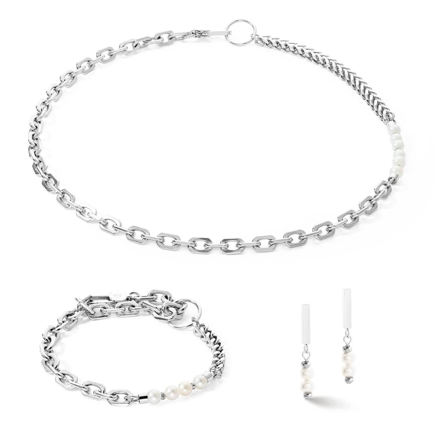 armband_shape_shifter_swa_1.webp COEUR DE LION Armband Shape Shifter Süßwasserperlen Silber- Perlenarmbänder