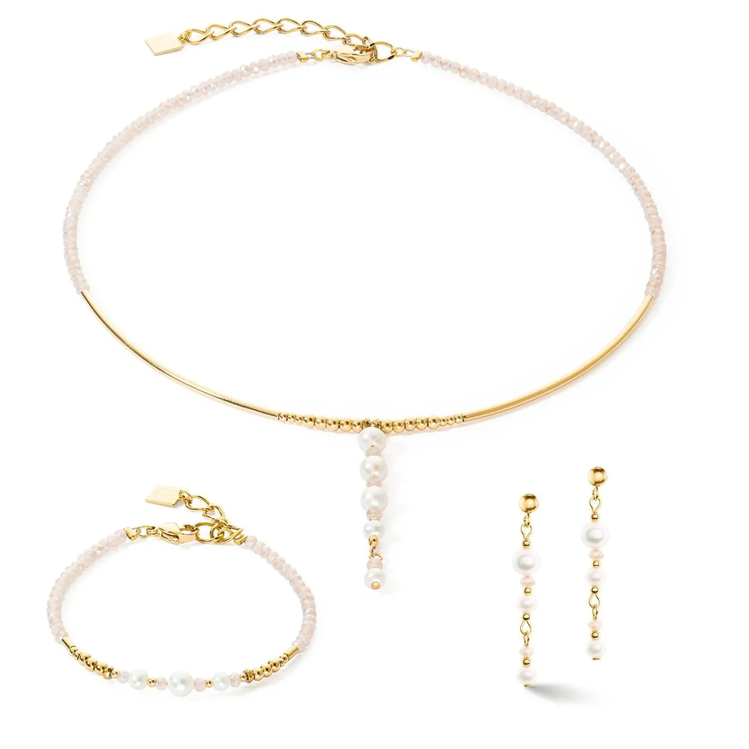 armband_tropfen_swasserpe_1.webp COEUR DE LION Armband Tropfen Süßwasserperlen Gold- Mix&And&Match-Armbänder