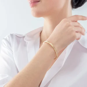 COEUR DE LION Armreif Edelstahl & Kristalle Goldkristall 17- Armreifen