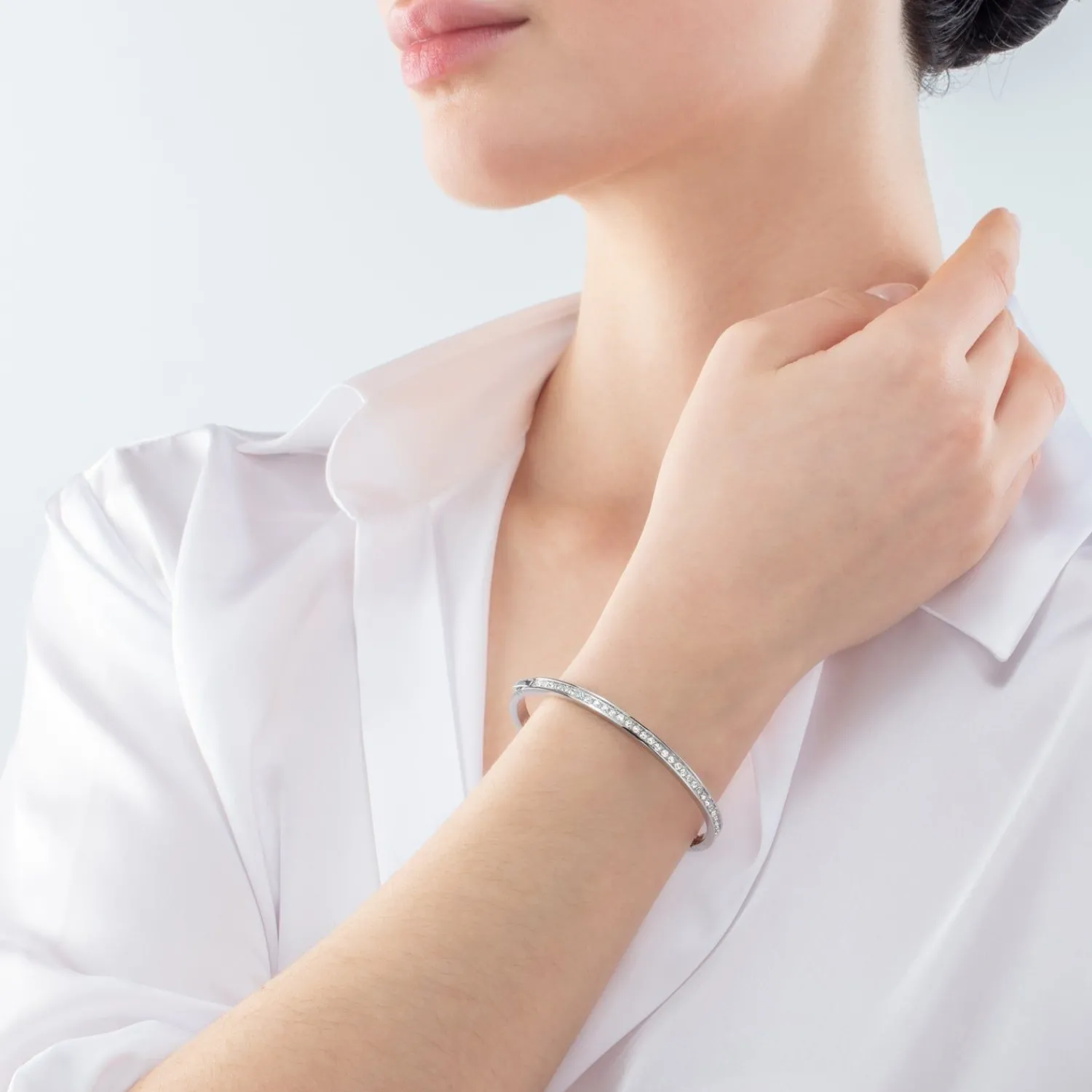 armreif_edelstahl__krista_2-9.webp COEUR DE LION Armreif Edelstahl & Kristalle Silber Kristall 17- Kristallarmbänder