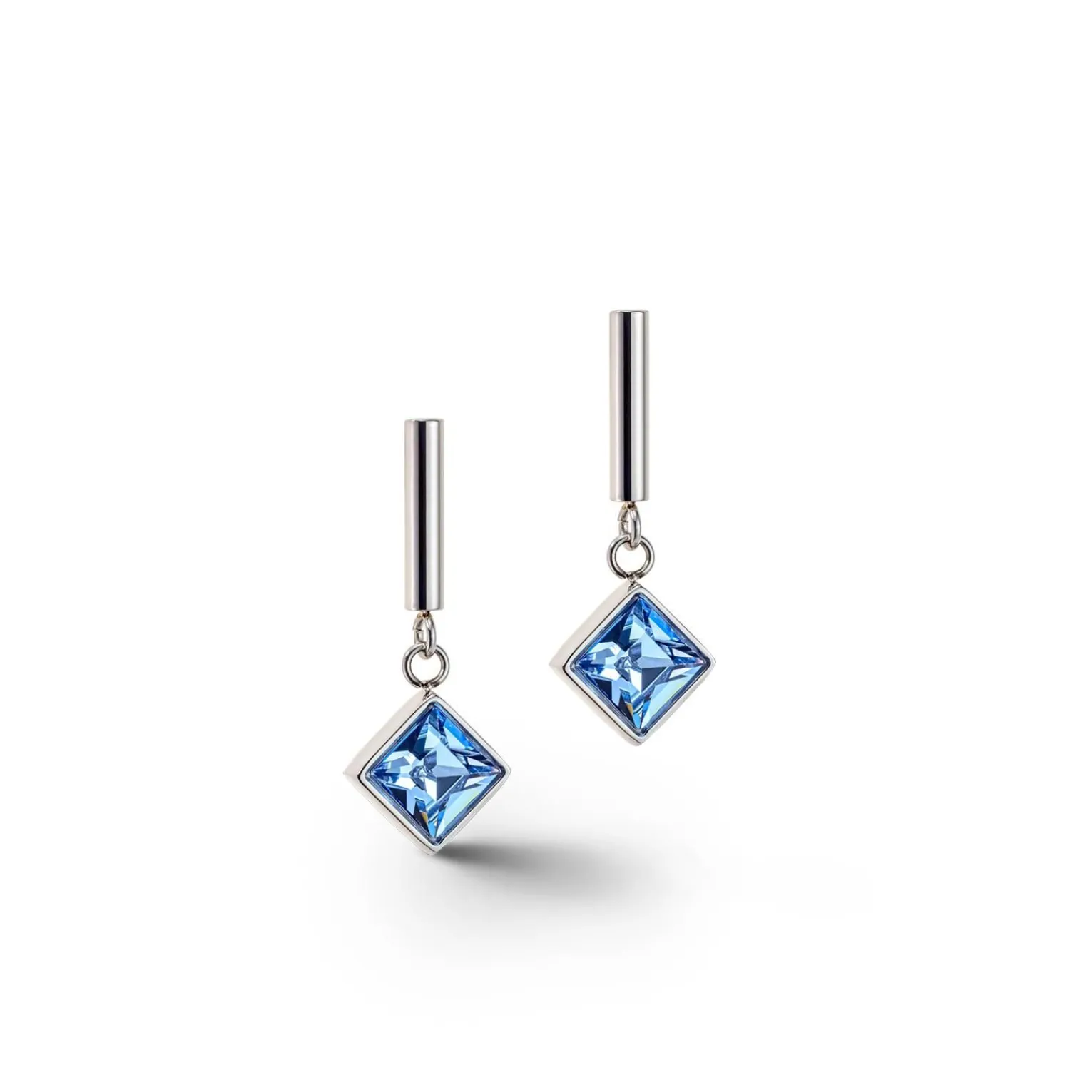 brillante_quadratische_oh_0-1.webp COEUR DE LION Brillante quadratische Ohrringe Silber Hellblau- Kristallohrringe