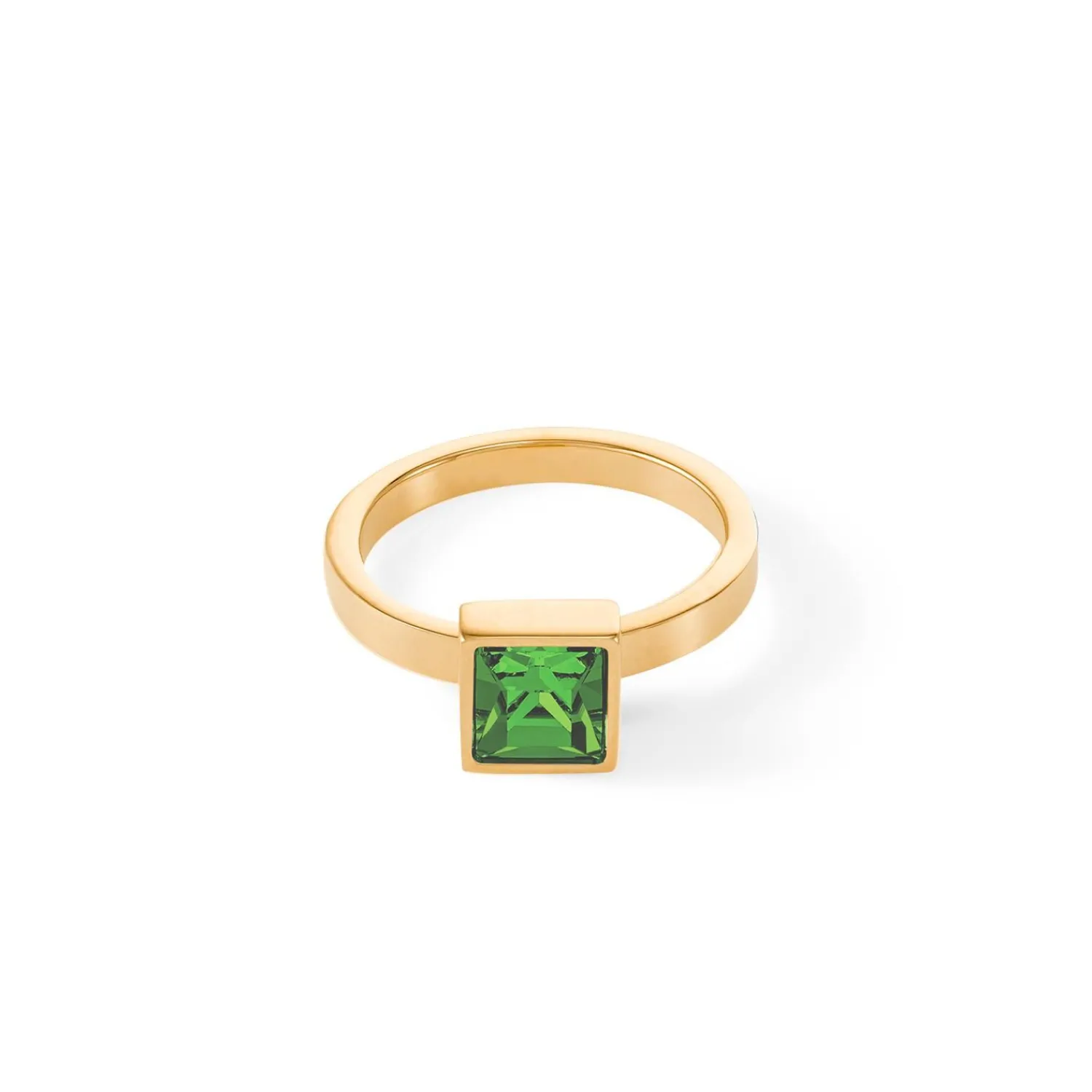 brillanter_quadratischer__0-16.webp COEUR DE LION Brillanter quadratischer großer Ring Goldgrün- Mix&And&Match-Ringe
