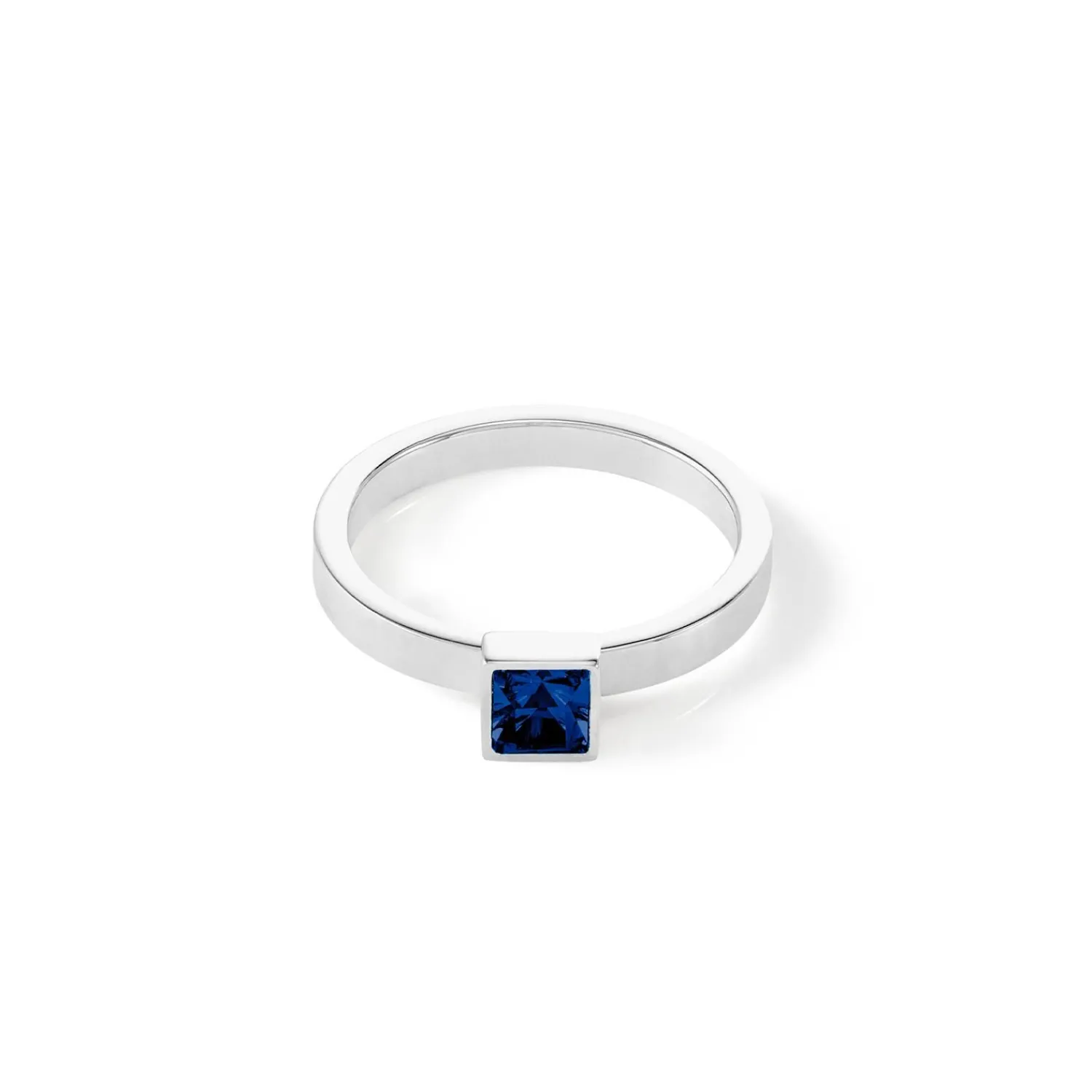 brillanter_quadratischer__0-9.webp COEUR DE LION Brillanter quadratischer kleiner Ring Silber Montana- Coeur Essentials