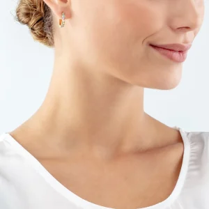 COEUR DE LION Creolen 15 Edelstahl & Kristalle Gold Mehrfarbig Pastell- Coeur Essentials