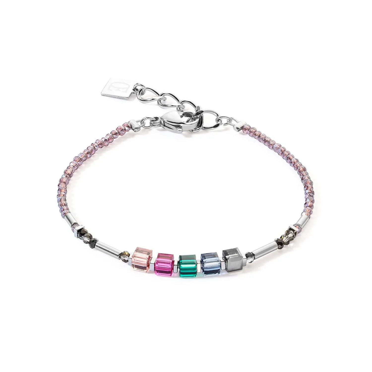 cube_story_minimalistisch_0-1.webp COEUR DE LION Cube Story Minimalistisches funkelndes Armband mehrfarbig im Jugendstil- Kristallarmbänder