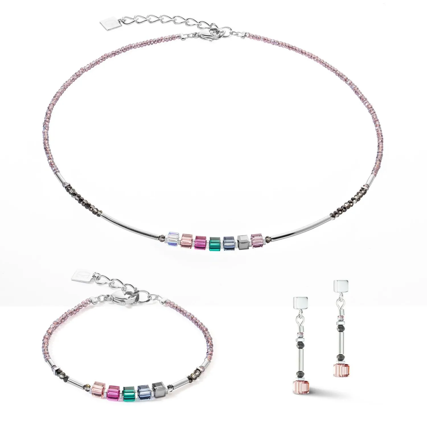 cube_story_minimalistisch_1-1.webp COEUR DE LION Cube Story Minimalistisches funkelndes Armband mehrfarbig im Jugendstil- Kristallarmbänder