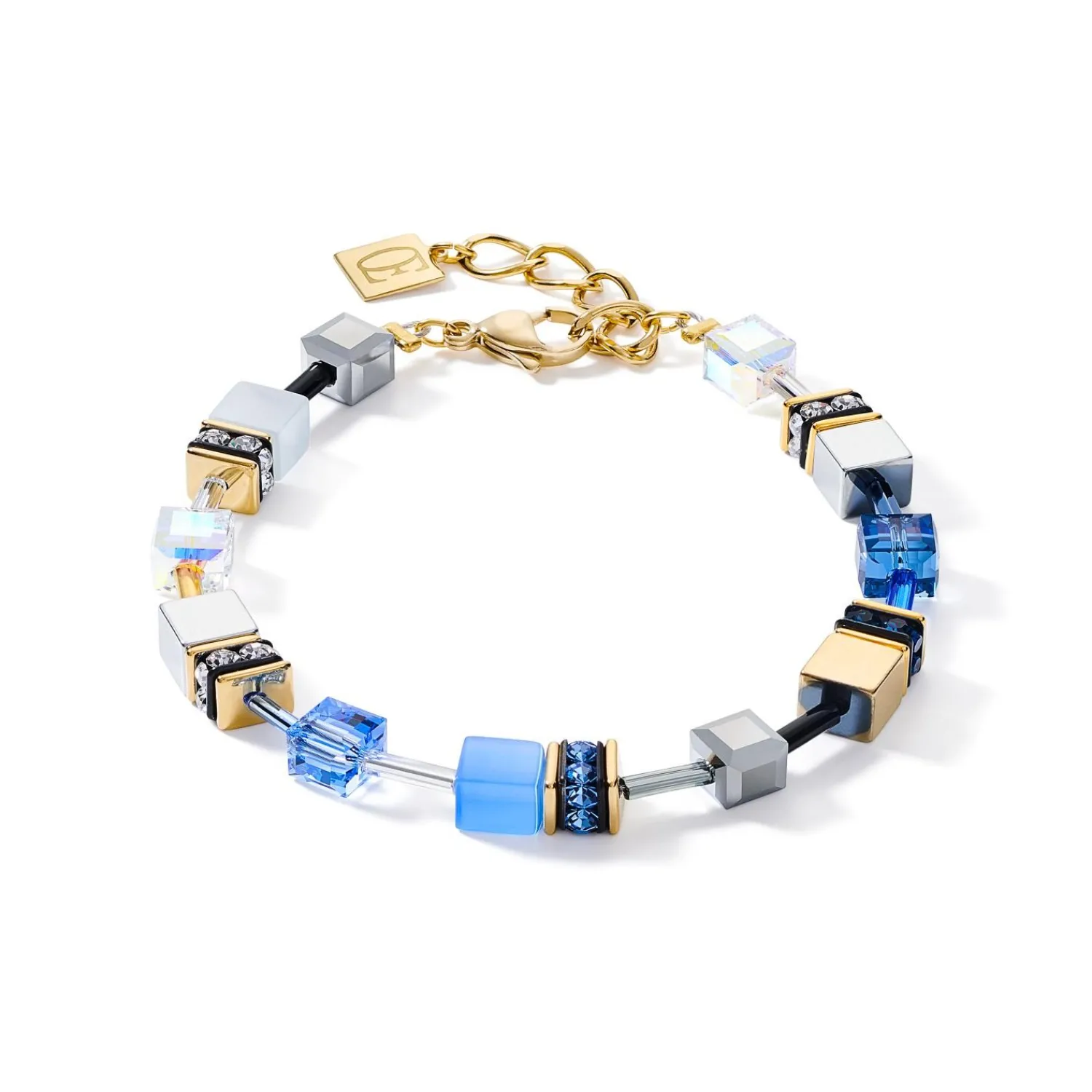 geocube_armband_blaugold_0.webp COEUR DE LION Geocube® Armband Blau-Gold- Geocube® Armbänder