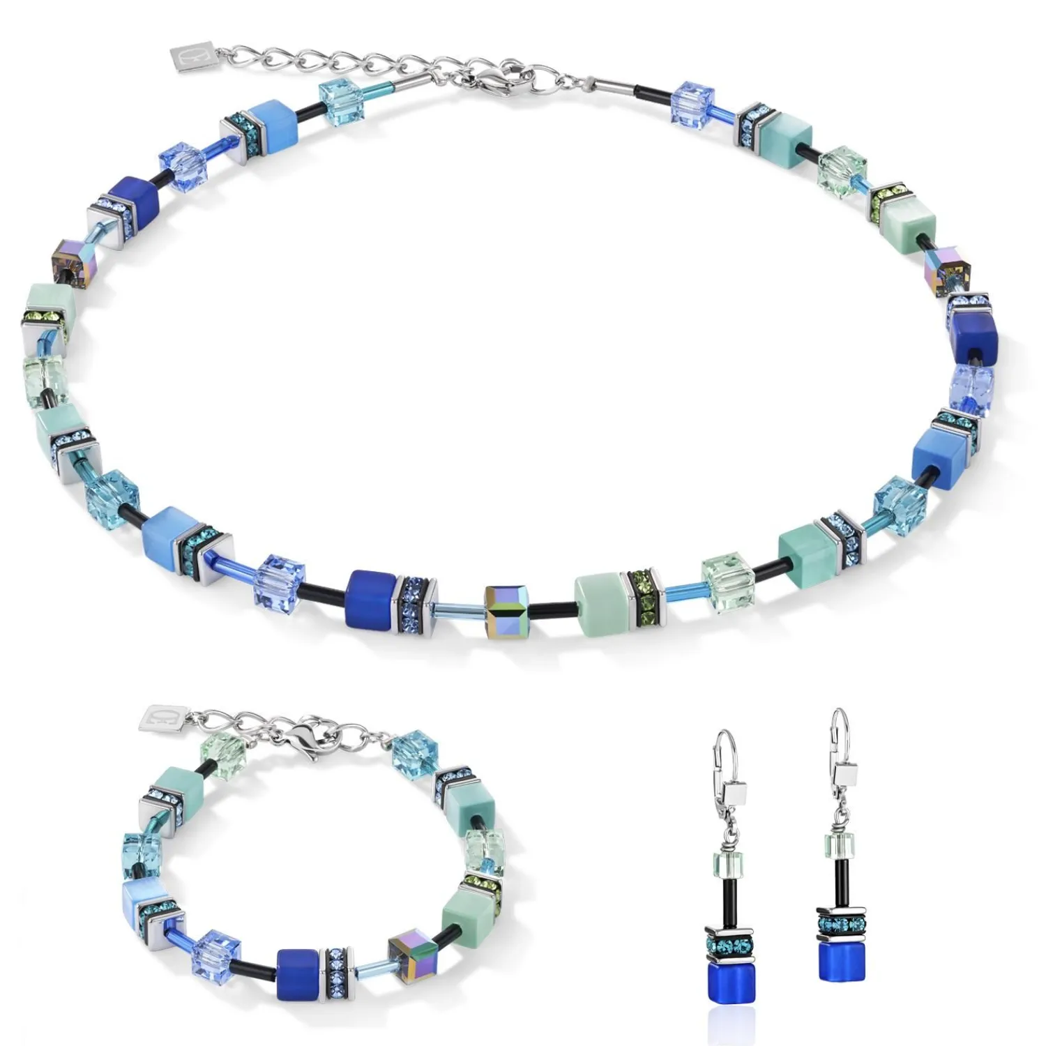 geocube_armband_blaugrn_1.webp COEUR DE LION Geocube® Armband Blau-Grün- Geocube® Tone&In&Tone