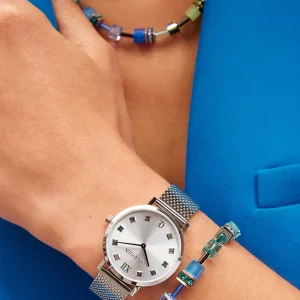 COEUR DE LION Geocube® Armband Blau-Grün- Geocube® Tone&In&Tone