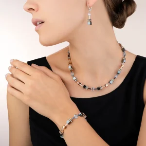 COEUR DE LION Geocube® Armband Eisblau- Geocube® Echtstein