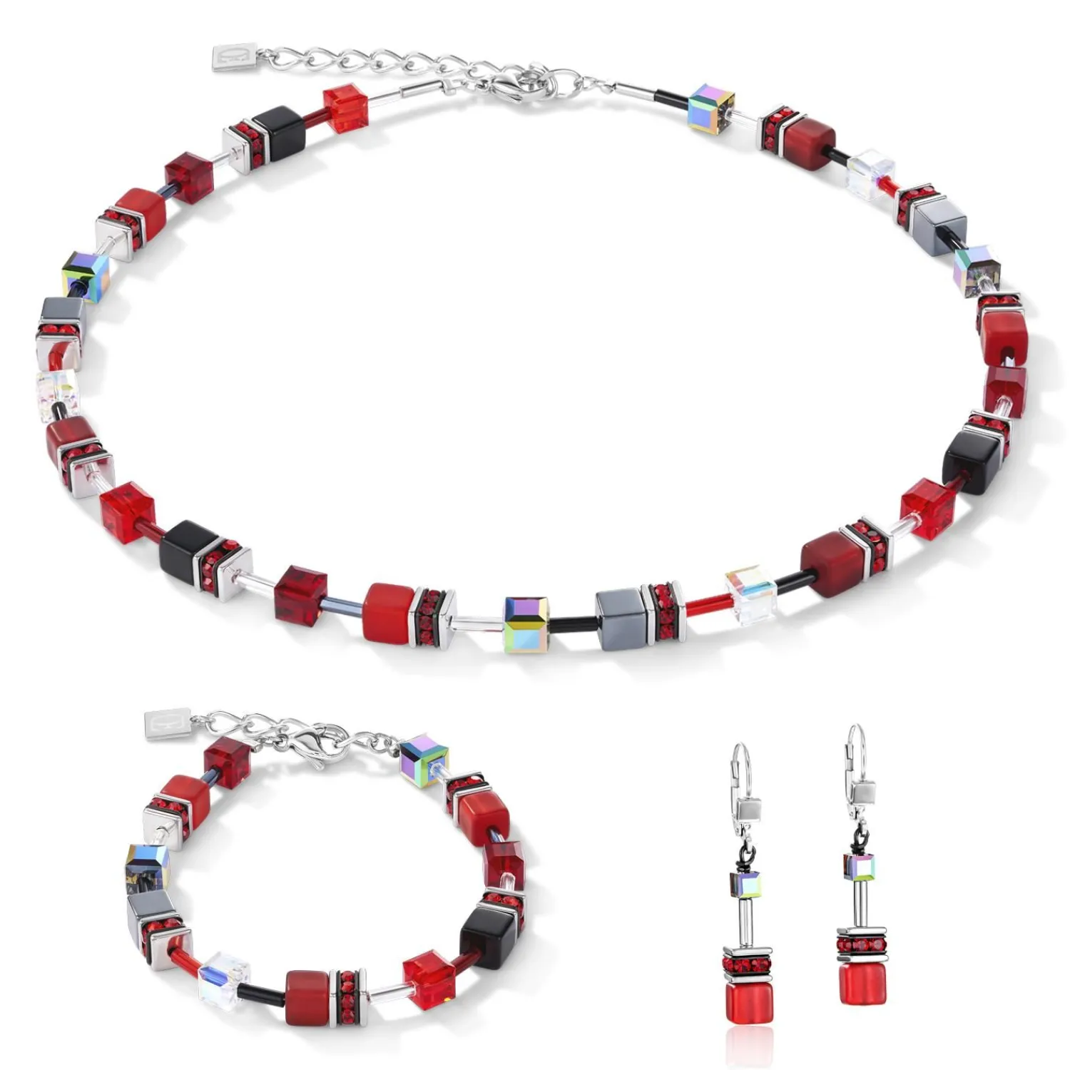 geocube_armband_rothmatit_1.webp COEUR DE LION Geocube® Armband Rot-Hämatit- Geocube® Tone&In&Tone