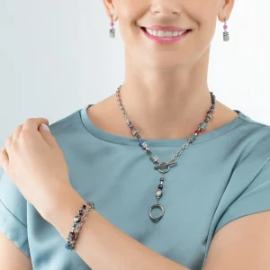 COEUR DE LION Geocube® Fusion Armband Mehrfarbiger Edelstein- Mix&And&Match-Armbänder