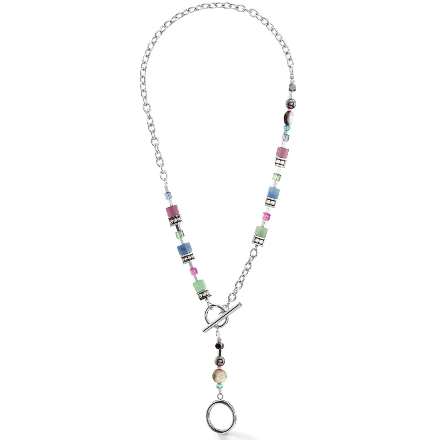 geocube_fusion_halskette__0-1.webp COEUR DE LION Geocube® Fusion Halskette Mehrfarbiger Edelstein- Geocube® Echtstein