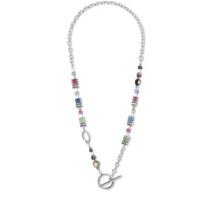 COEUR DE LION Geocube® Fusion Halskette Mehrfarbiger Edelstein- Multiwear-Halsketten