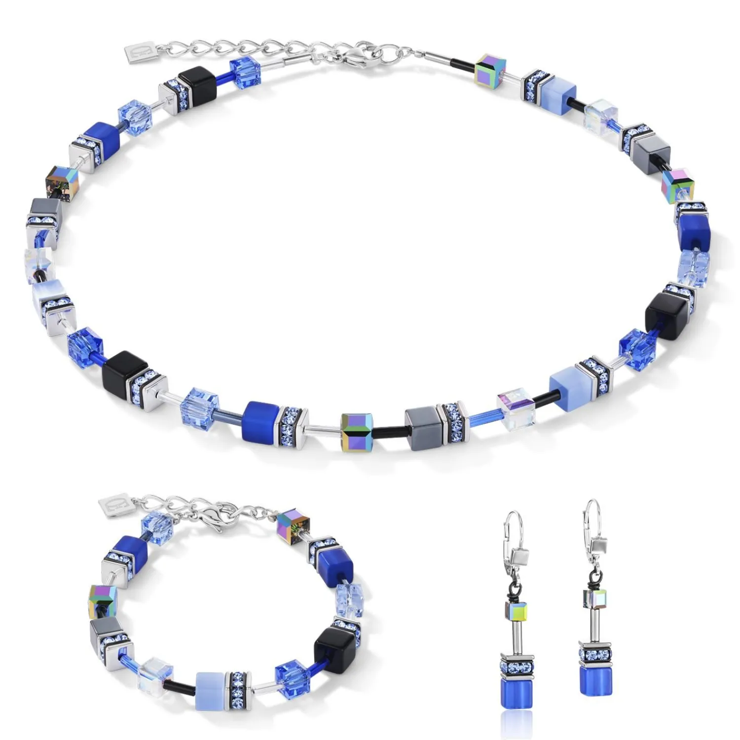 geocube_halskette_kobaltb_1.webp COEUR DE LION Geocube® Halskette Kobaltblau- Geocube® Tone&In&Tone