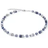 COEUR DE LION Geocube® Halskette Sodalith & Hämatit Blau- Geocube® Halsketten