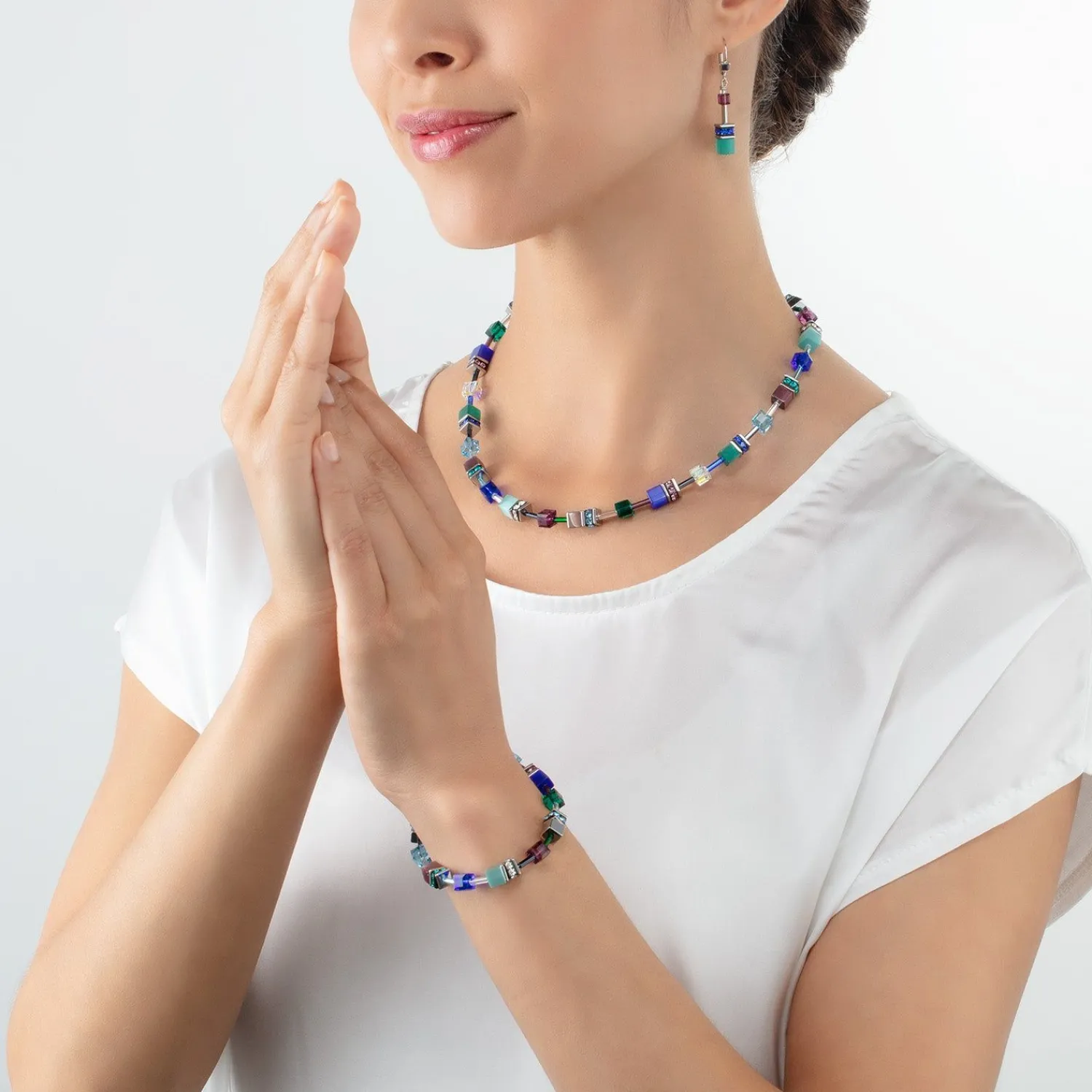 geocube_iconic_armband_tr_2.webp COEUR DE LION Geocube® Iconic Armband Türkis Flieder- Geocube® Armbänder