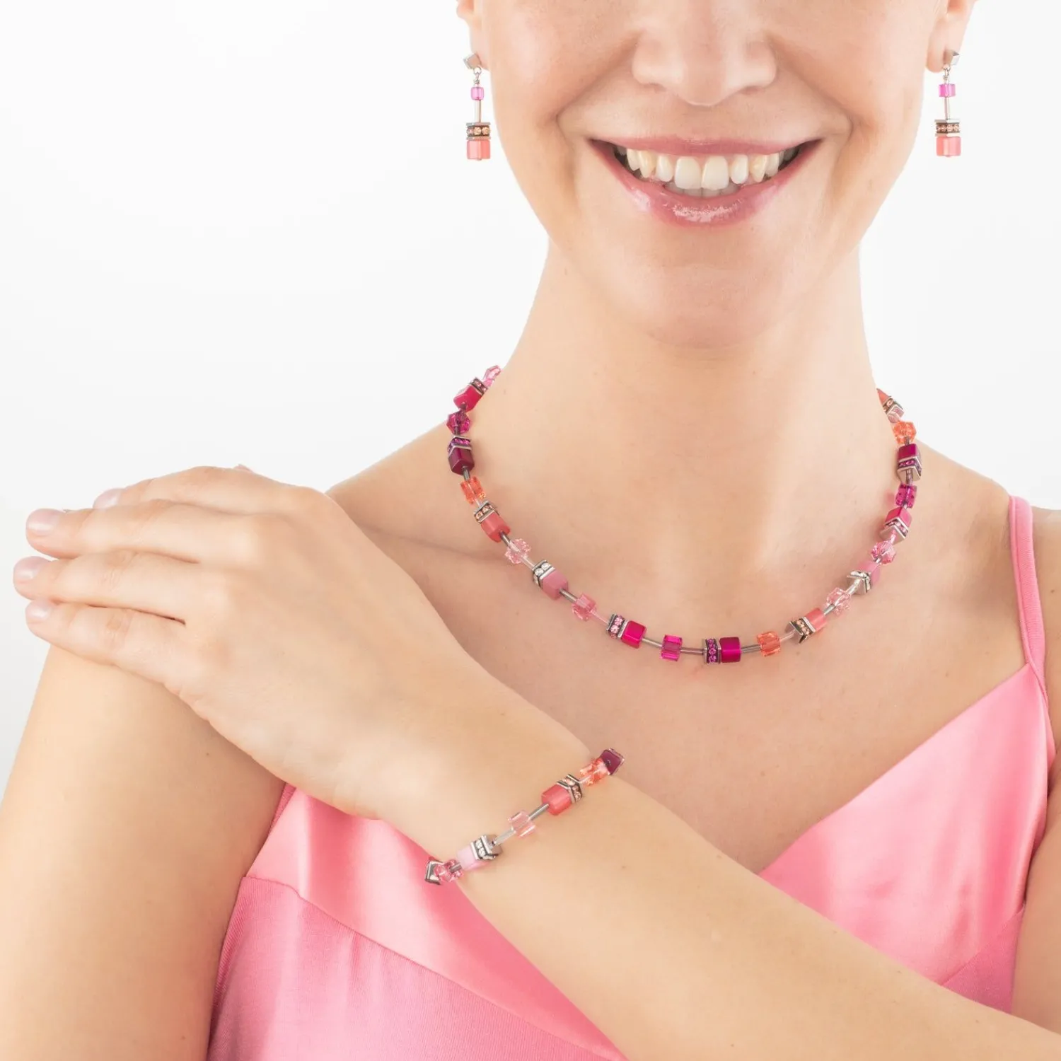 geocube_iconic_armband_vi_2-1.webp COEUR DE LION Geocube® Iconic Armband Viva Magenta- Mix&And&Match-Armbänder