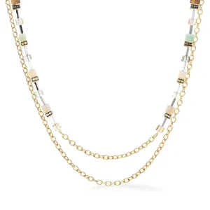 COEUR DE LION Geocube® Iconic Boho Halskette Gold-Mehrfarbig- Geocube® Halsketten