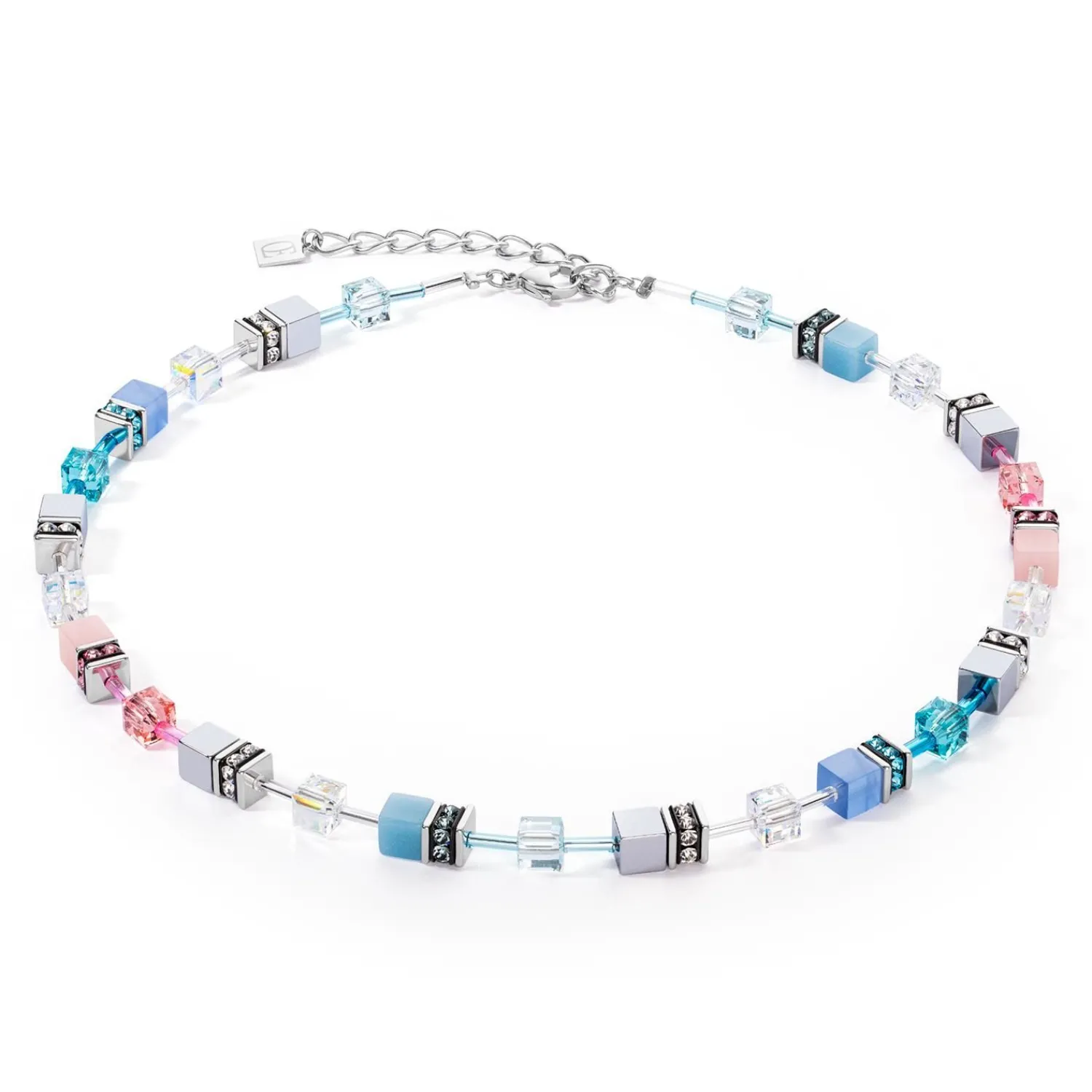 geocube_iconic_halskette__0-15.webp COEUR DE LION Geocube® Iconic Halskette Blau-Rosa- Geocube® Halsketten