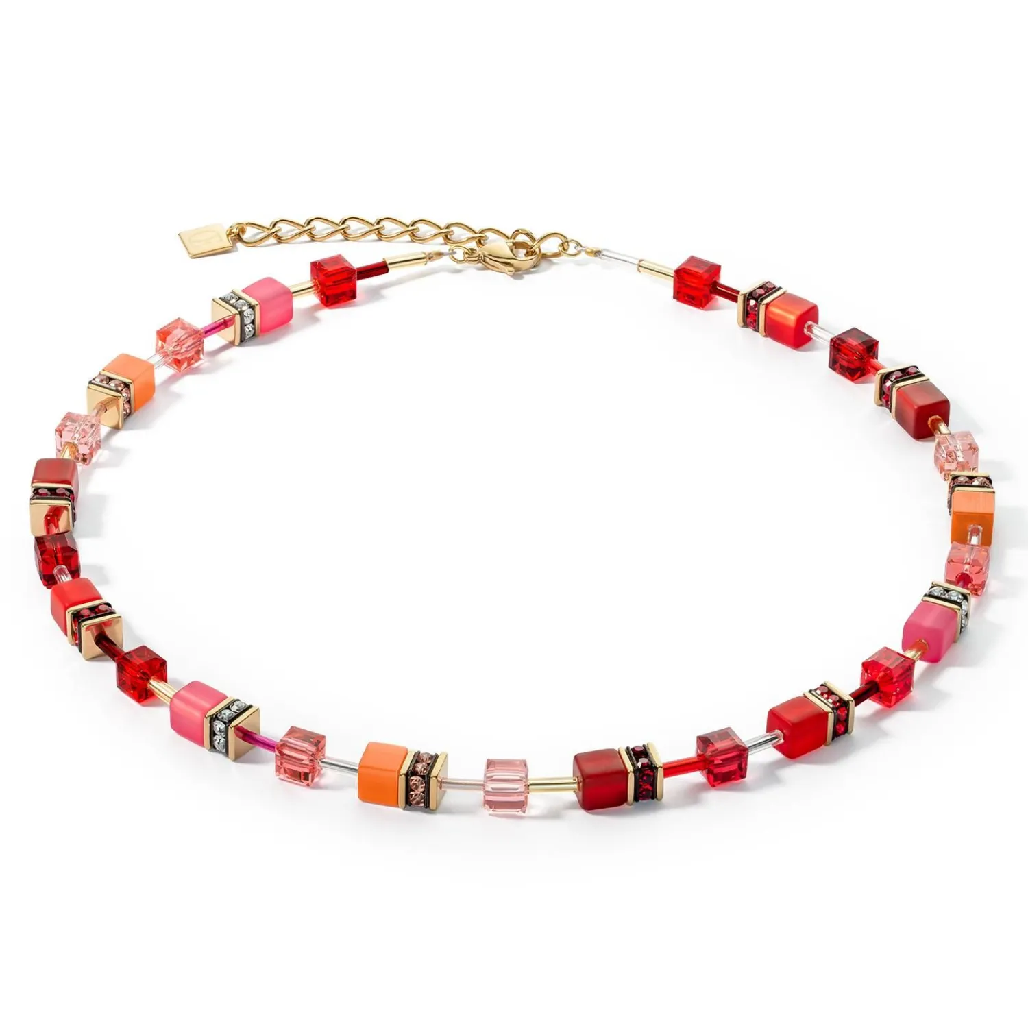 geocube_iconic_halskette__0-9.webp COEUR DE LION Geocube® Iconic Halskette Gold Rot- Geocube® Halsketten