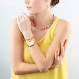 COEUR DE LION Geocube® Iconic Halskette Sunset Gold- Geocube® Halsketten