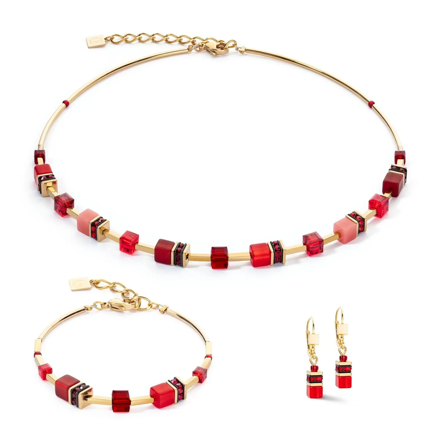 geocube_iconic_lite_halsk_1-1.webp COEUR DE LION Geocube® Iconic Lite Halskette Rot- Geocube® Halsketten