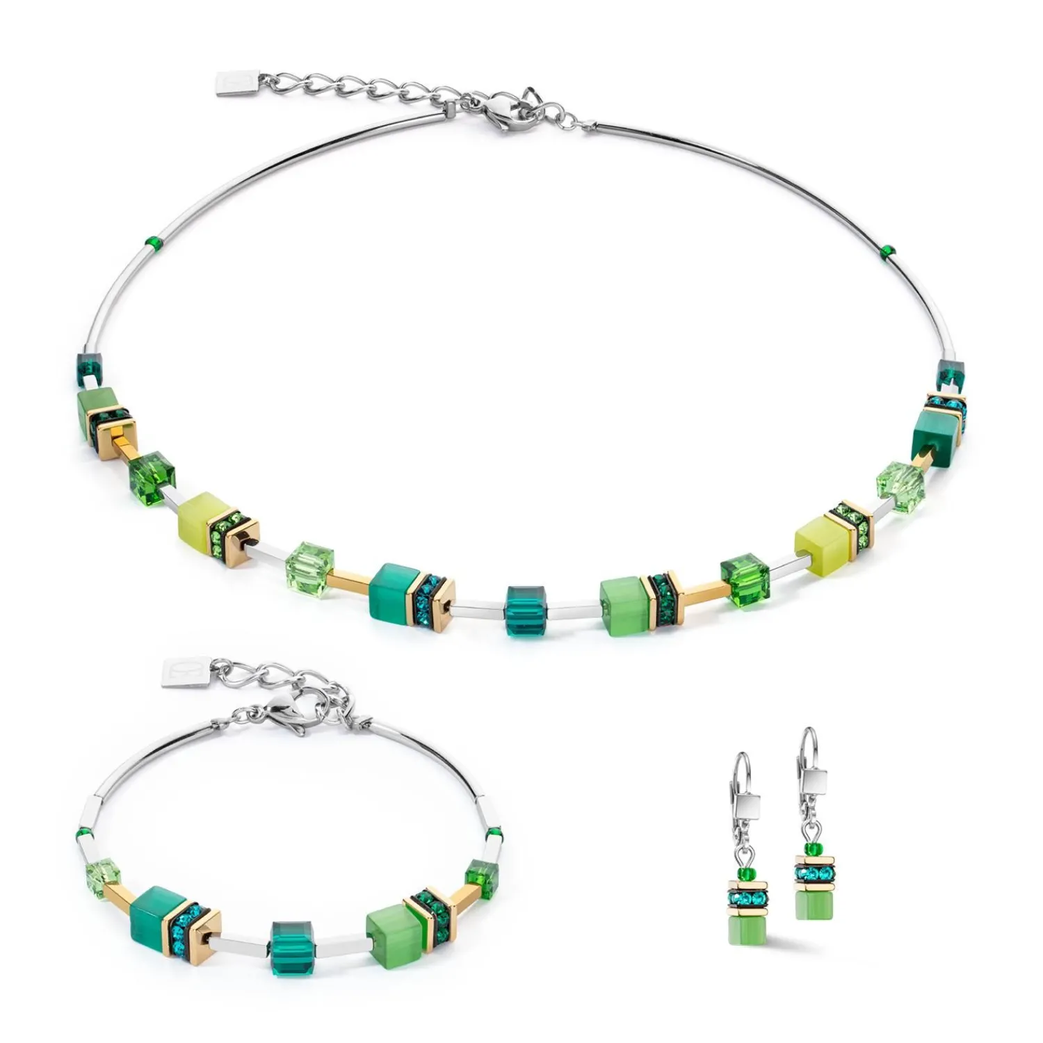 geocube_iconic_lite_halsk_1-2.webp COEUR DE LION Geocube® Iconic Lite Halskette Grün- Geocube® Halsketten