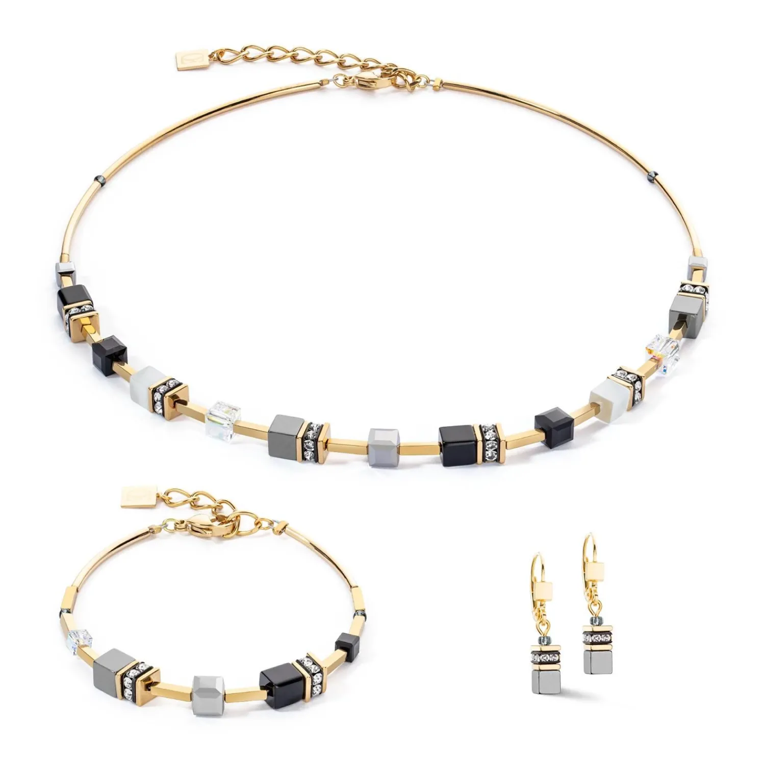 geocube_iconic_lite_halsk_1-4.webp COEUR DE LION Geocube® Iconic Lite Halskette Schwarz- Geocube® Halsketten