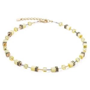 COEUR DE LION Geocube® Iconic Mono Gold Halskette Gelb- Geocube® Halsketten
