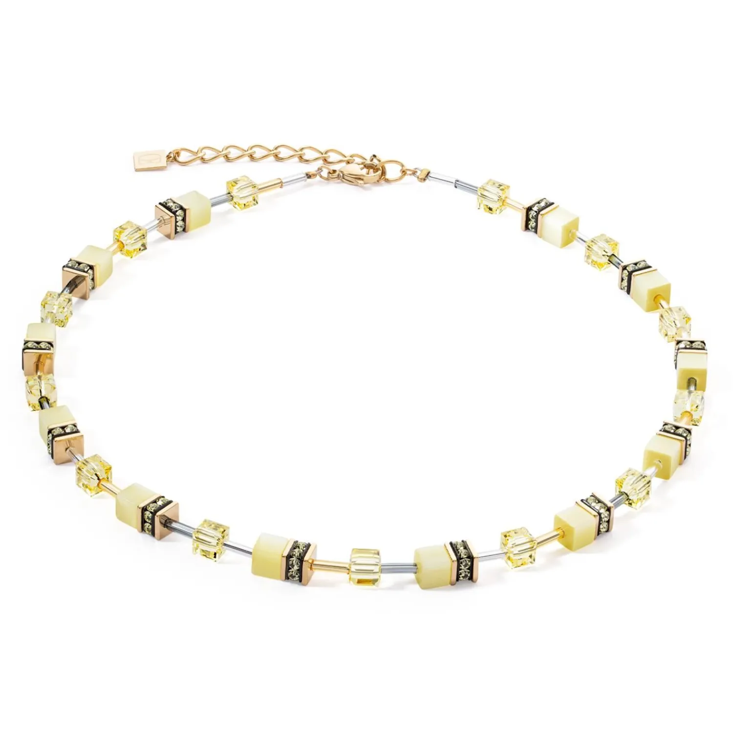 geocube_iconic_mono_gold__0-8.webp COEUR DE LION Geocube® Iconic Mono Gold Halskette Gelb- Geocube® Halsketten