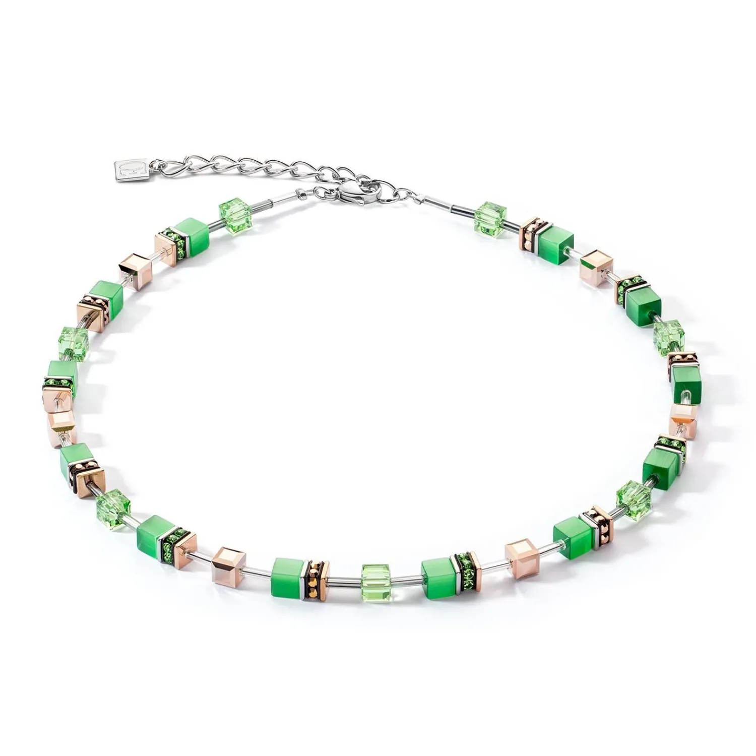 geocube_iconic_monochrome_0-3.webp COEUR DE LION Geocube® Iconic Monochrome Halskette Grün- Geocube® Tone&In&Tone