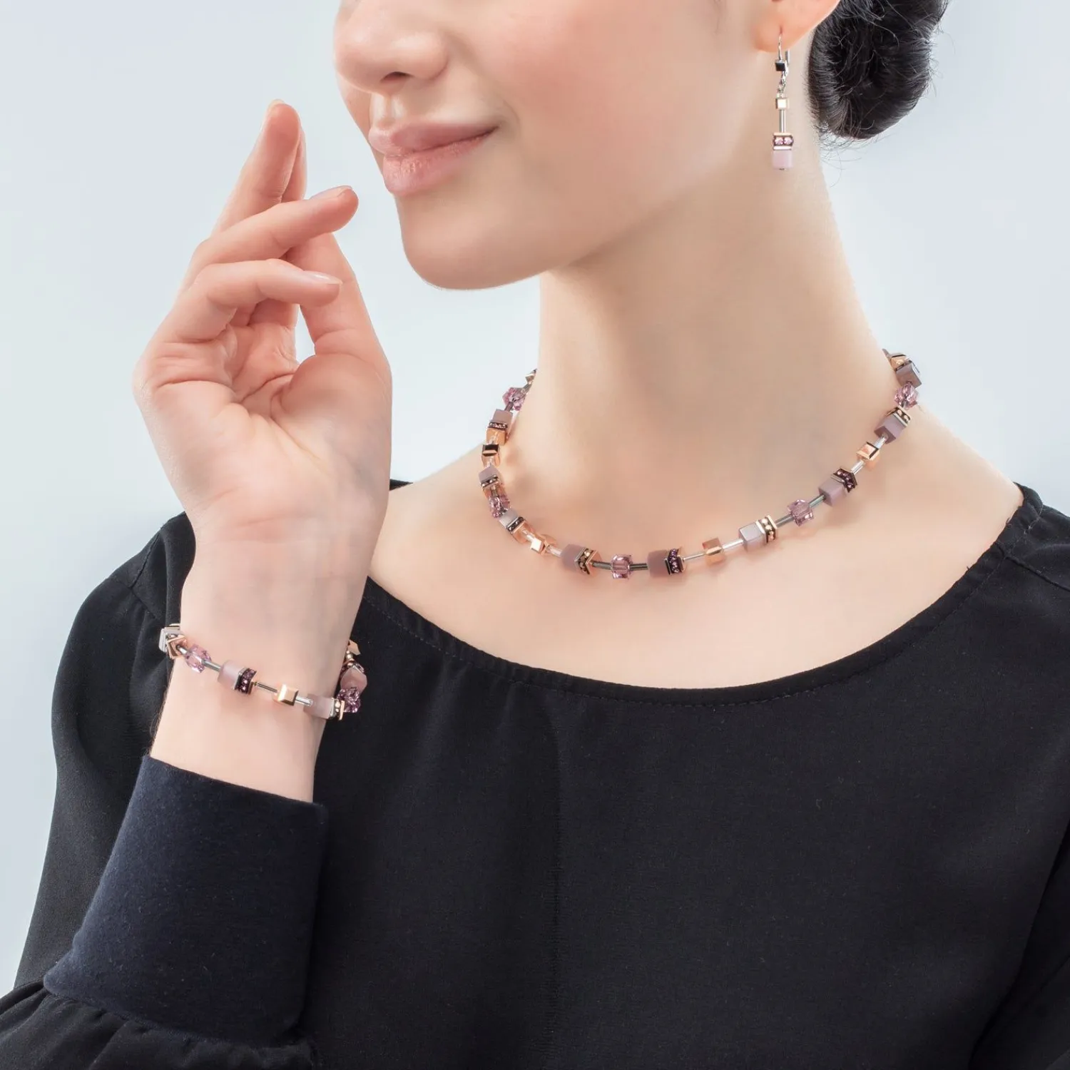 geocube_iconic_monochrome_2-1.webp COEUR DE LION Geocube® Iconic Monochrome Halskette Flieder- Geocube® Tone&In&Tone