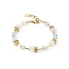 COEUR DE LION Geocube® Iconic Nature Armband Gold Weiß- Geocube® Armbänder