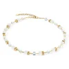 COEUR DE LION Geocube® Iconic Nature Halskette Gold Weiß- Geocube® Halsketten