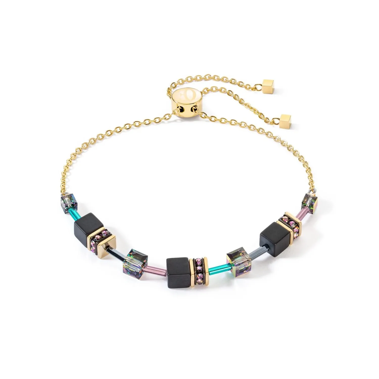 geocube_iconic_nature_ket_0-10.webp COEUR DE LION Geocube® Iconic Nature Kettenarmband Schwarz Mehrfarbig- Geocube® Tone&In&Tone