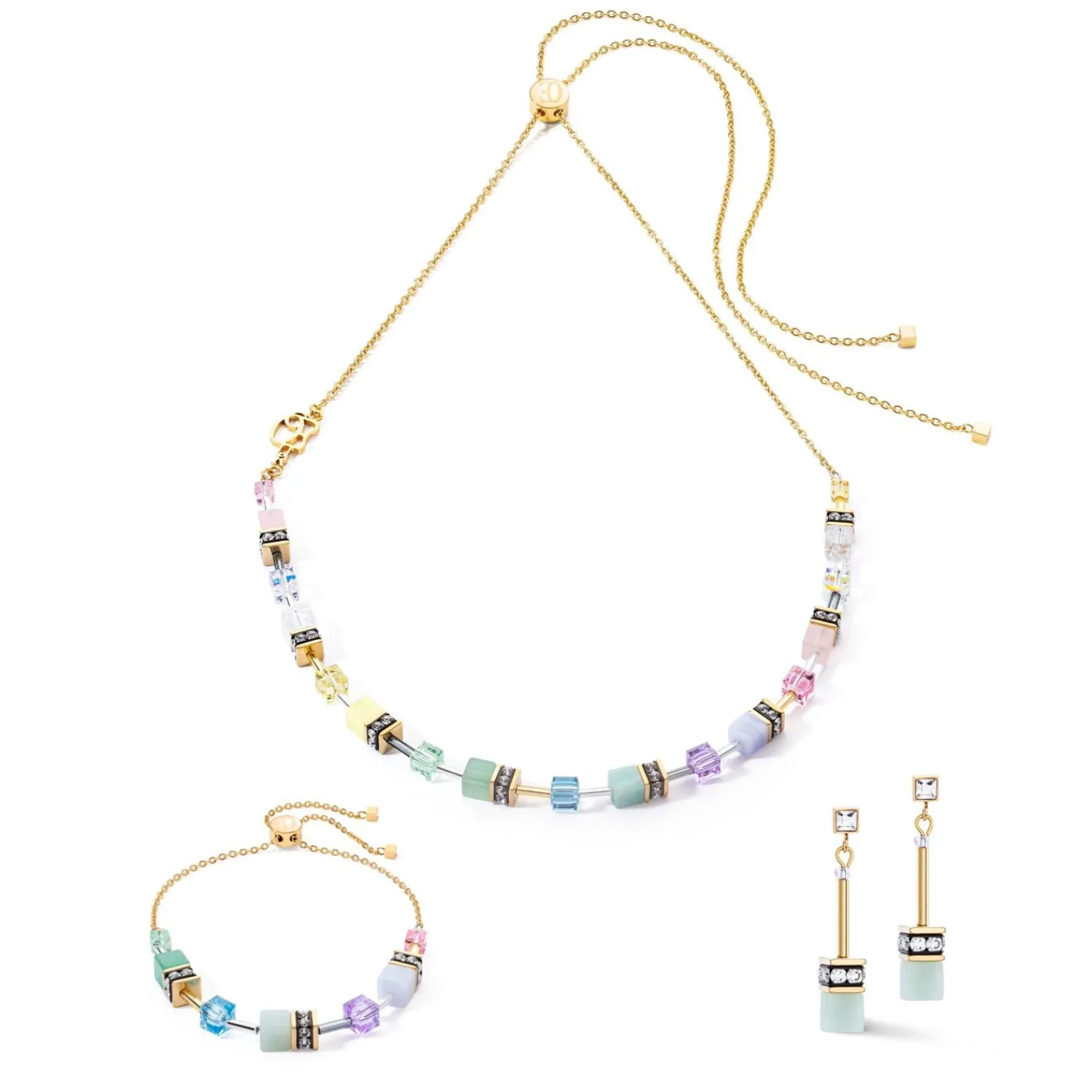 geocube_iconic_nature_ket_1-29.webp COEUR DE LION Geocube® Iconic Nature Kettenohrringe Pastell- Geocube® Ohrringe