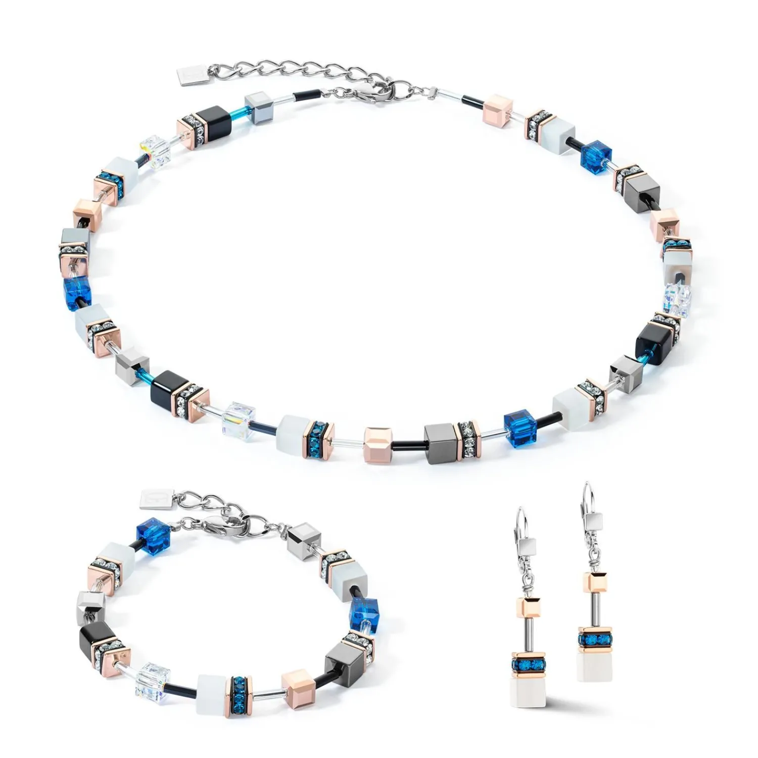 geocube_iconic_ohrringe_c_1.webp COEUR DE LION Geocube® Iconic Ohrringe Capri Blau- Geocube® Ohrringe