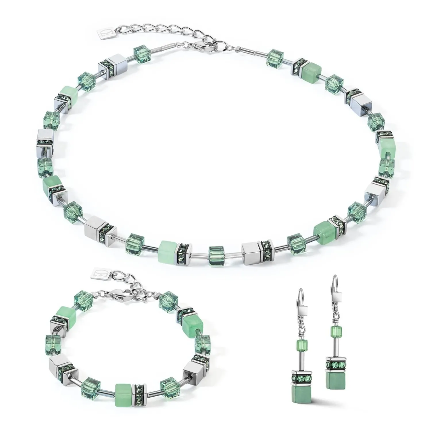 geocube_iconic_precious_a_1-9.webp COEUR DE LION Geocube® Iconic Precious Armband Grün- Geocube® Tone&In&Tone