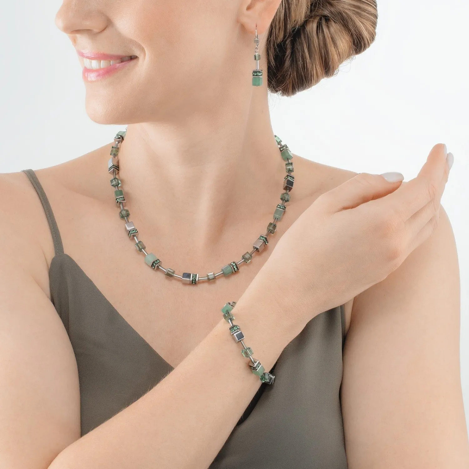 geocube_iconic_precious_a_2-9.webp COEUR DE LION Geocube® Iconic Precious Armband Grün- Geocube® Tone&In&Tone