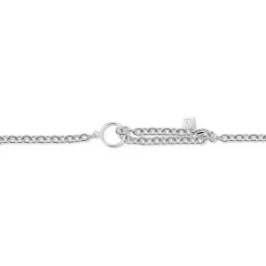 COEUR DE LION Geocube® Iconic Precious Chain Halskette Grau-Beige- Echter Stein