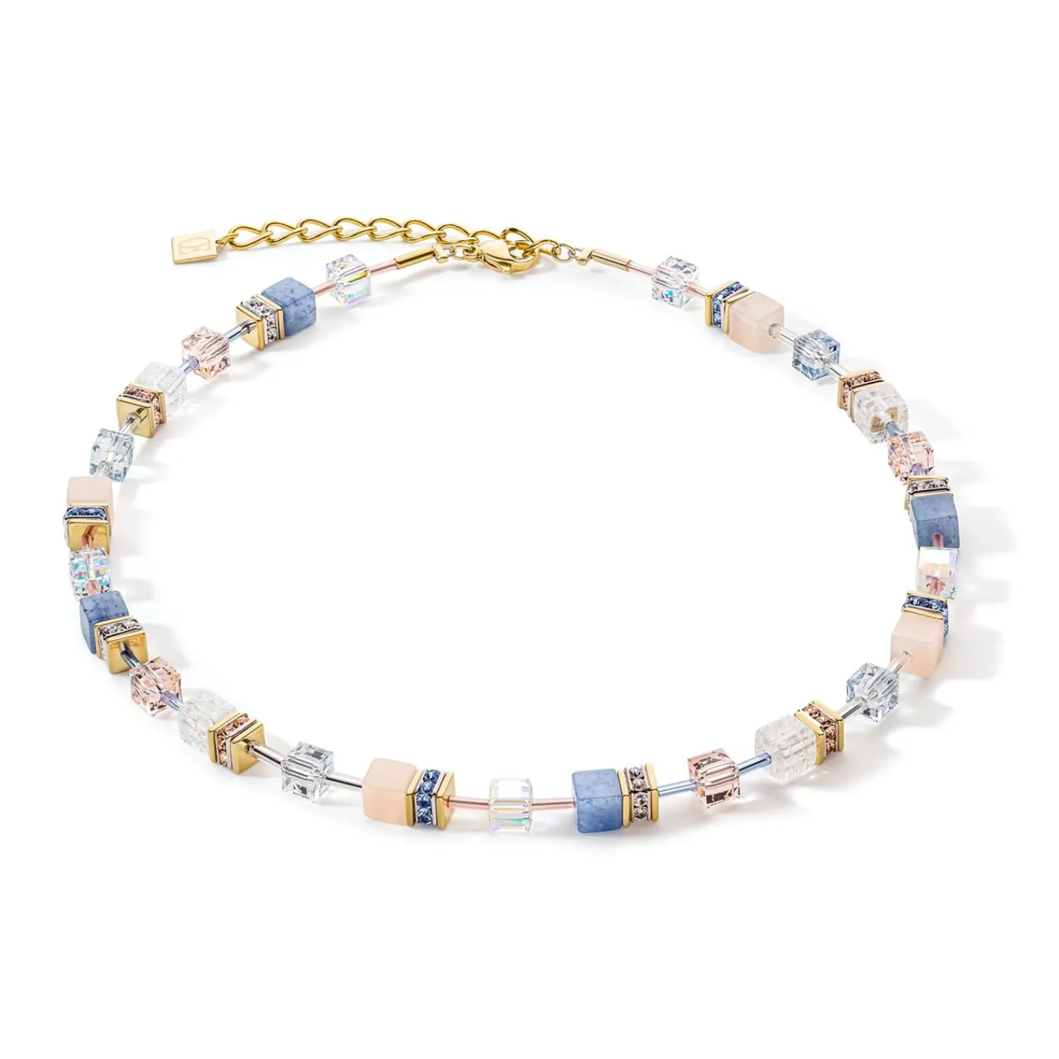 geocube_iconic_precious_h_0-19.webp COEUR DE LION Geocube® Iconic Precious Halskette Hellblau- Echter Stein