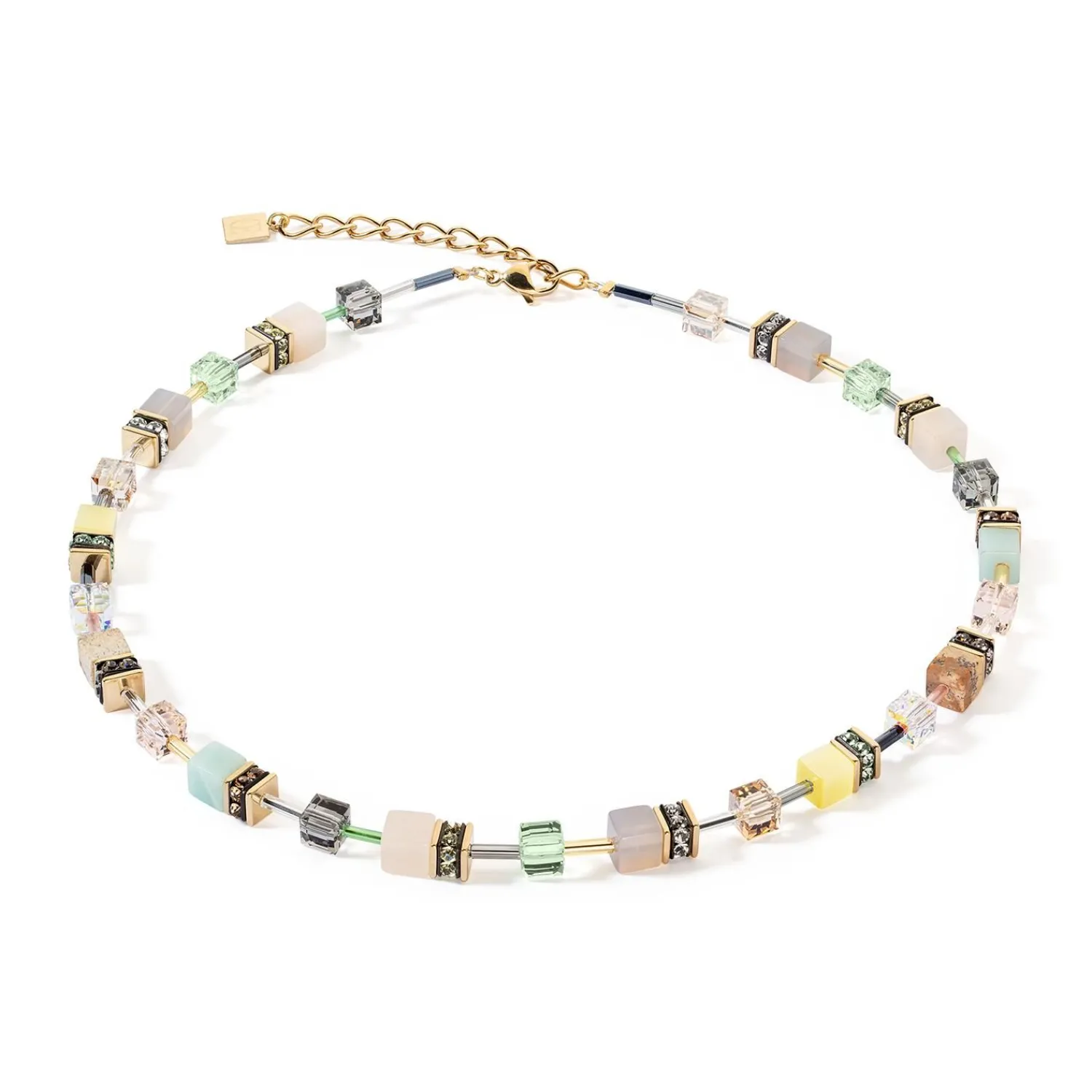 geocube_iconic_precious_h_0-22.webp COEUR DE LION Geocube® Iconic Precious Halskette Mehrfarbig Sanft- Echter Stein