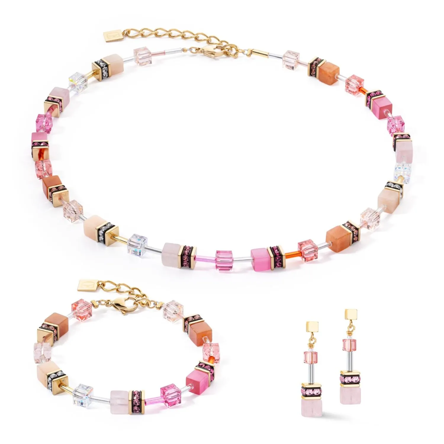 geocube_iconic_precious_h_1-37.webp COEUR DE LION Geocube® Iconic Precious Halskette Rose-Orange- Geocube® Halsketten