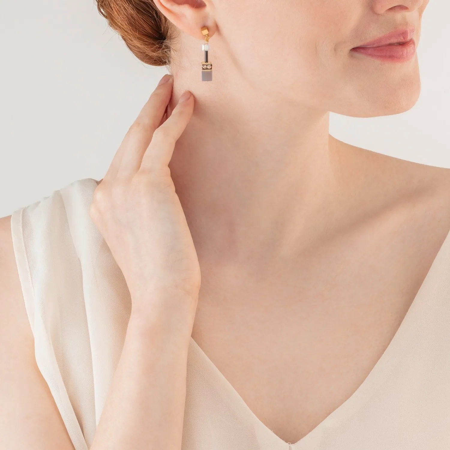 geocube_iconic_precious_o_2-18.webp COEUR DE LION Geocube® Iconic Precious Ohrringe Braun- Echter Stein