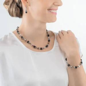 COEUR DE LION Geocube® Iconic Precious Onyx Halskette Kristall-Schwarz- Geocube® Halsketten