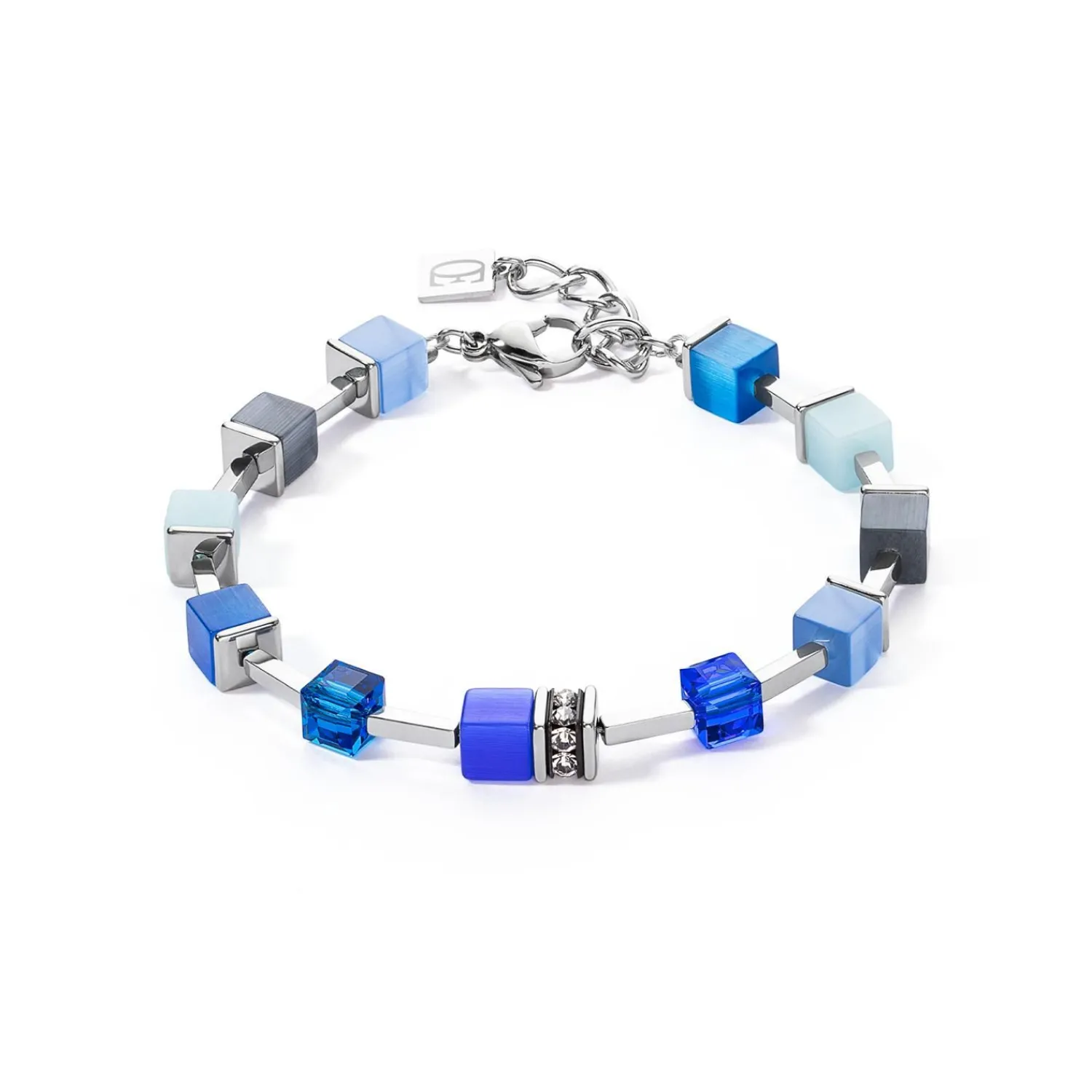 geocube_iconic_pure_armba_0-7.webp COEUR DE LION Geocube® Iconic Pure Armband Blau- Echter Stein